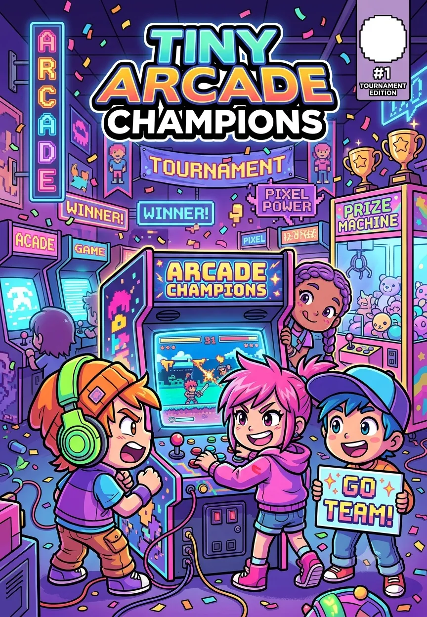 Tiny Arcade Champions Cover — AI-generated Chibi & Cute preview